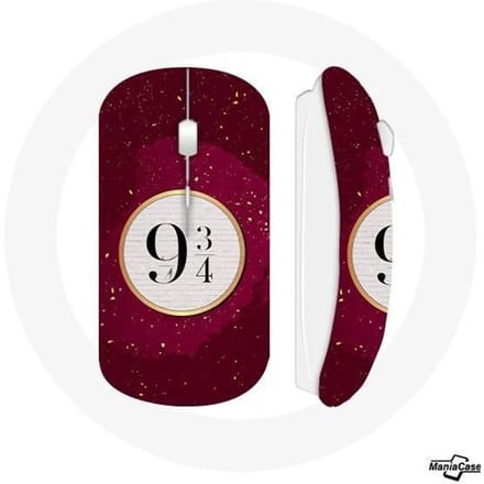 Souris sans fil - Harry Potter - Voie 9 3/4 - Rouge - Clé USB Wi-Fi - Compatible Mac et PC