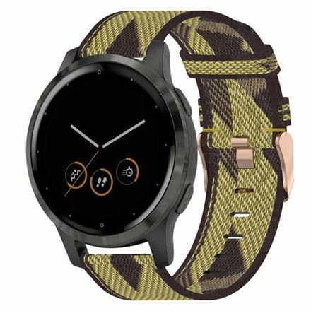 By Qubix - Geschikt voor Xiaomi Watch S4 - 41mm - Canvas nylon bandje - Geel