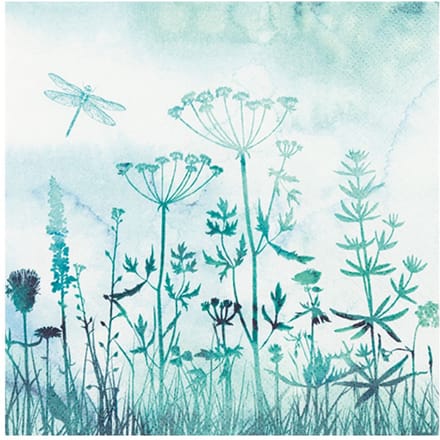 Servet "Dragonfly" Aquarel - 20 stuks