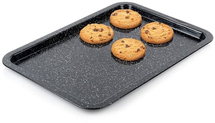 Vilde Bakplaat Koolstofstaal - 38 cm - Ovenbestendig - Zwart