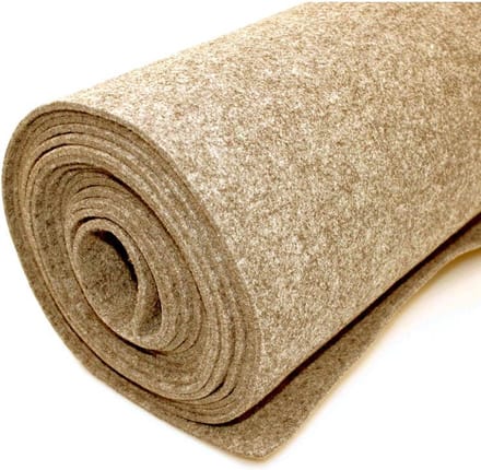 Vilt bekleed tapijt - Beige - 200 x 2.000 cm