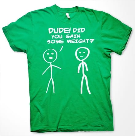 Hybris Hé, man! Ben je wat aangekomen? T-shirt groen