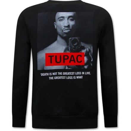 Tupac Heren Sweater - Zwart