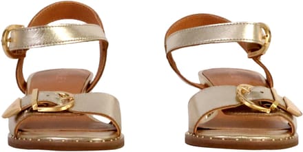 Keith leren sandalen met hak