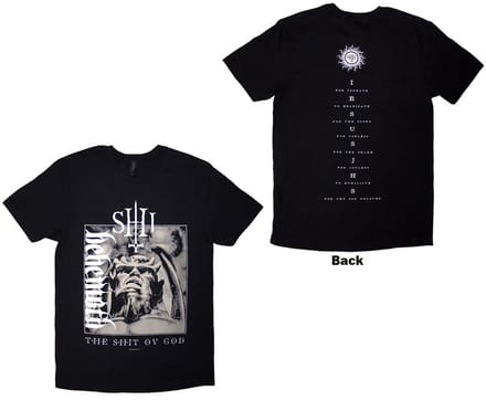 Behemoth - The Shit Ov God Vertical Logo Cover Heren T-shirt - M - Zwart