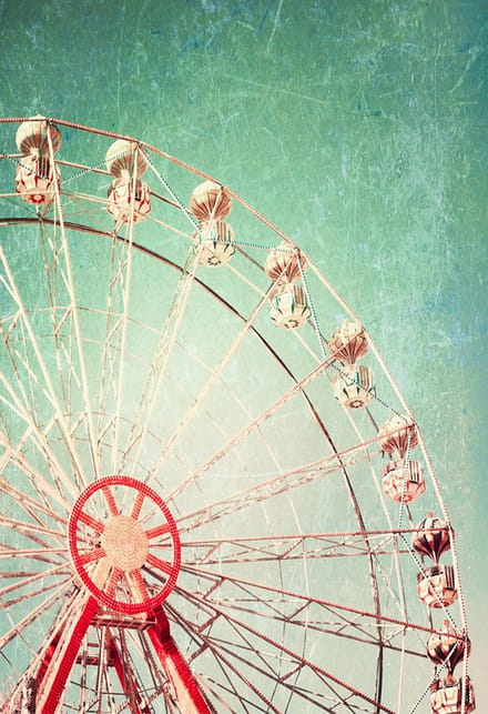 Ferris Wheel- Mint by Michelle decoupage papier A1