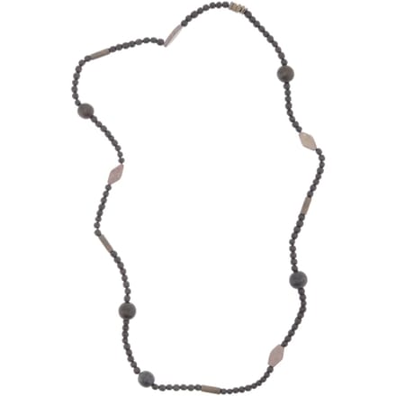 Behave – Ketting – Houten kralen – Bruin;Zwart;Grijs – 90 cm – Boho Chic