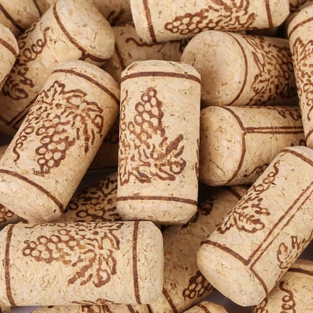100 STUKS 22 *44mm Natuurkurk Rechte Kurken Houten Wijnflesstop wit
