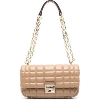 Michael Kors Padded Chain Shoulder Bag In Beige Maat: OS | Handtassen Outlet | Dames | Beige