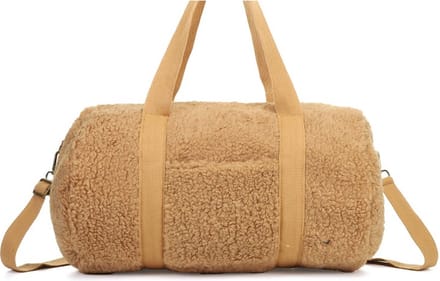 I'm Dutch Fluffy Teddy Duffle Bag Portillo Camel
