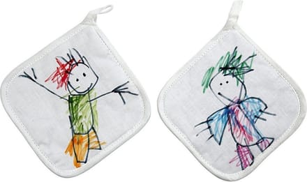 Pannenlappen met stiften, 1 set
