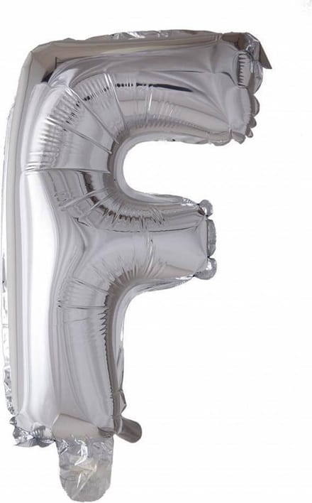 Wefiesta Folieballon Letter F 41 Cm Zilver