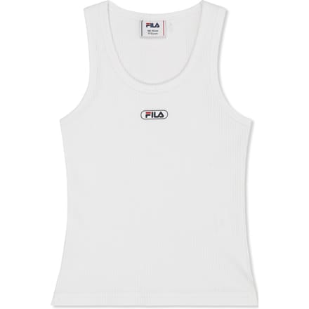 FILA Forcone Logo Rib Tank Top Bright White Maat: 146/152 | T-Shirts Outlet | kids | Wit