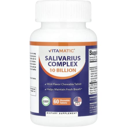 Vitamatic, Salivarius complex, 10 miljard, 60 kauwtabletten