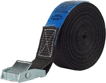 Professionele spanband Spanband Klemgesp auto 1-delig 6m 250 kg ZWART