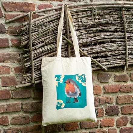 Myrte katoenen tas roodborst