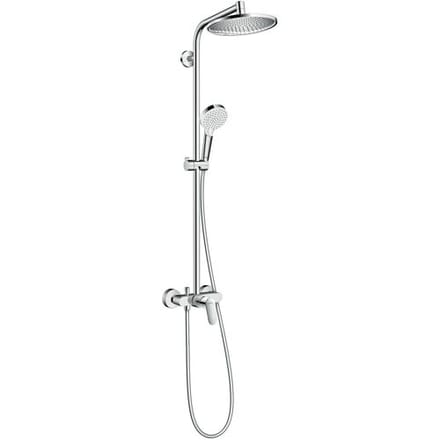 Hansgrohe Crometta S 240 opbouw regendoucheset – zonder thermostaat – Ø24 cm hoofddouche – 2-standen handdouche – chroom