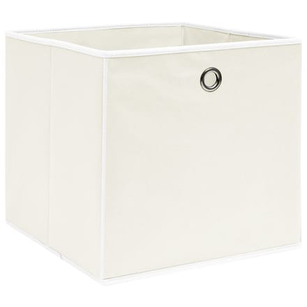 vidaXL - Opbergboxen - 10 - st - 32x32x32 - cm - stof - wit