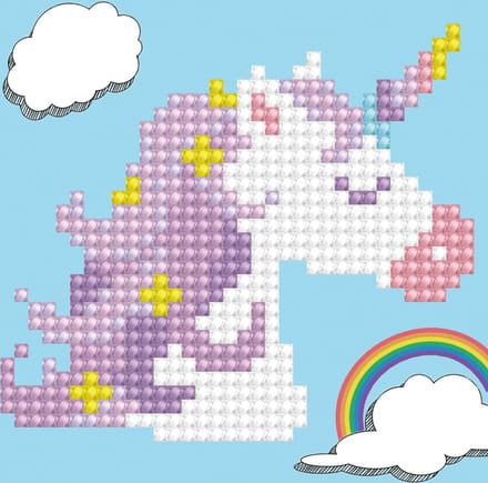 DIAMOND DOTZ Unicorn - Diamond Painting - 539 Dotz - 9x9 cm