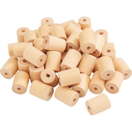 VBS XXL Knutsel houten kraal "Roll", 50 stuks