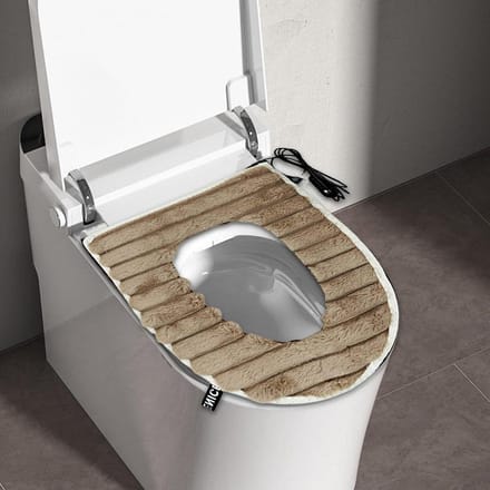 Verwarmd Toiletzitting - Zachte Deksel - Comfort Verhogend - Instelbare Temperatuur - 44 x 37 cm - Khaki