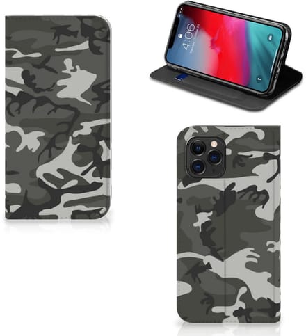 Book Case voor Apple iPhone 11 Pro Hoesje met Magneet Army Light