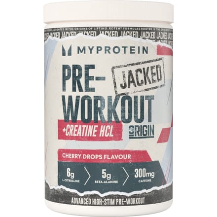 Origin Jacked Pre-Workout - 650G - 25servings - Cherry Drops