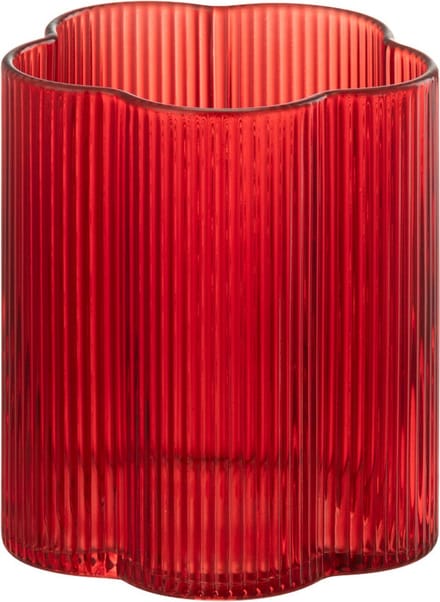 J-Line glas Fiore - glas - rood