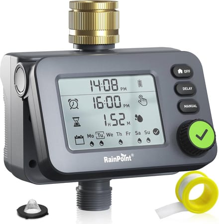 Automatische Irrigatiecomputer met Regenvertraging - IP54 Waterdicht, Grote LCD Scherm