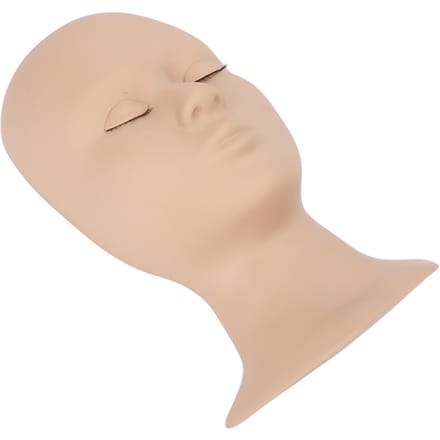 Wimper Mannequin Hoofd Vervangbare Ogen Wimperextensions Make-up Massage Acupunctuur Siliconen beige