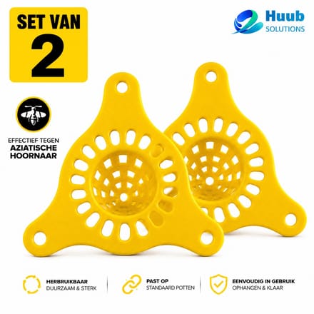 Huubsolutions Aziatische Hoornaar Val - 2 Stuks - Selectieve Hoornaarval - Geel