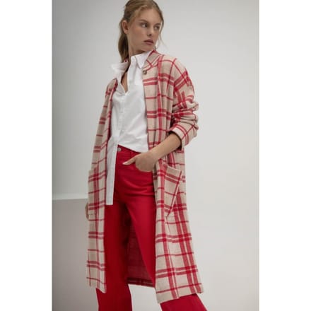 Josephine & Co Sjoerd Cardigan Red Check Größe: S | Leichte Jacken Outlet | Damen | Rot