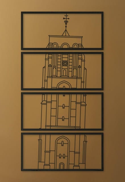 Wanddecoratie | Oldehove Leeuwarden - XL (80x145cm)