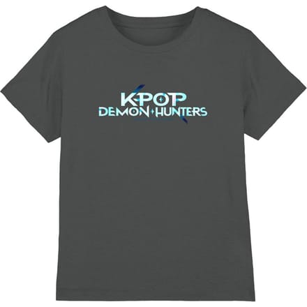 K-Pop Demon Hunters Kinderen/Kinderen Logo T-shirt (Houtskool)