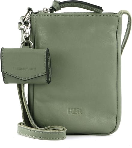 FREDsBRUDER Leren Telefoontasje Schoudertas Ginsberg Cellphone Bag Sage Groene