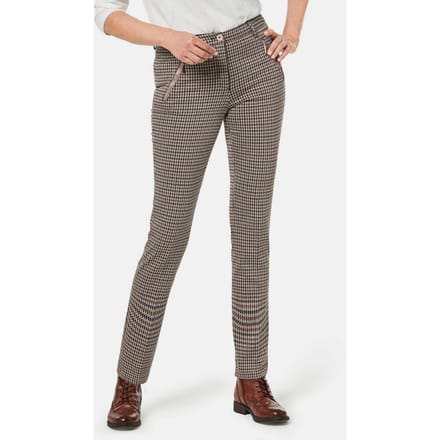Broek van zachte stretch - braun / gedess. - Gr. 46 van Goldner Fashion