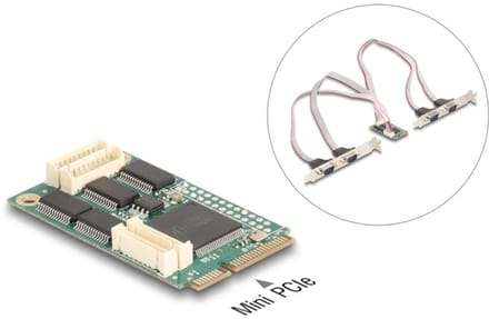 Delock Mini PCIe I/O PCIe full size 4 x Serial RS-232