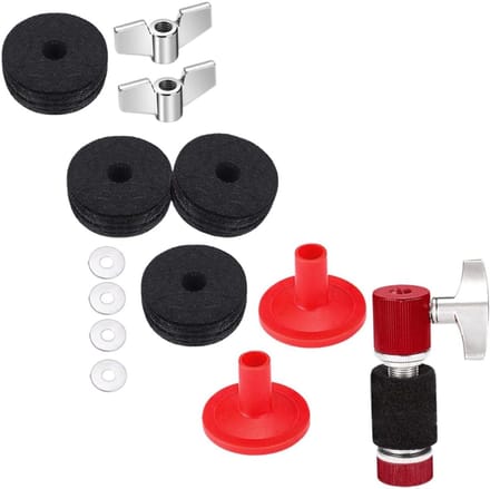Cymbal EVA Pad Set - Drum Accessoires - Bescherming Drumstel - Voorkomt Metaalcontact - 7.5 cm - Rood
