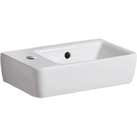 Geberit Renova Compact hand-rinse basin 40 cm, asymmetric with tap hole left 276240000