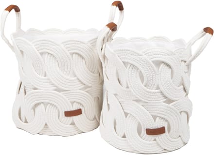 Kidsdepot Opbergmanden Set - Kenzo - Wit (2 Stuks)