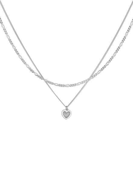 Elli - Halsketting - Dames Laagje hart hanger Figaro in 925 Sterling Zilver - Dames