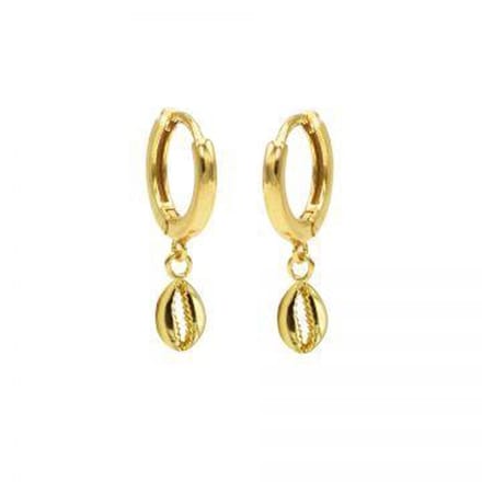 Karma hinged hoops symbool shell 3 gold M2338HIN