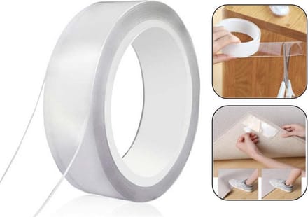 PD® - Nano tape - Dubbelzijdige tape - Herbruikbaar - afwasbaar - transparant – 30mm x 2 meter