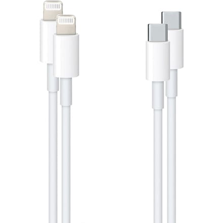 Lightning naar USB-C kabel - 1 meter - wit (2-pack)