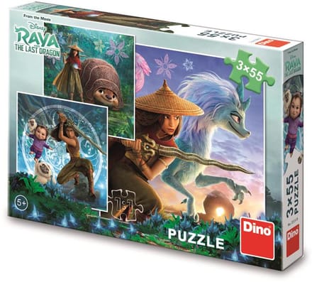 Raya en vrienden - 3 Puzzels van 55 stuks