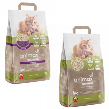 Animax - Kattenbakvulling 2 x 7L - Klonterende strooisel Lavendel en klassiek