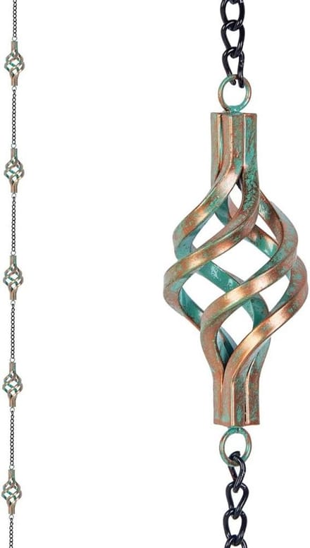 Regenketting Vogelkooi - Waterafvoer Ketting - Tuin Decoratie - IJzeren Constructie - 3 meter - Brons
