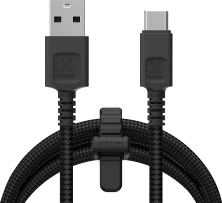 Xtorm Next Gen USB-C naar USB-A kabel - Extra stevige USB-A kabels - 3 Meter - Snellader - Oplader - Zwart