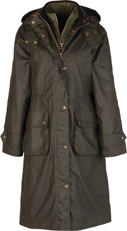 Barbour Long Cannich Waxcoat Women´s (Maat - 12, Kleur - Olive/Classic)