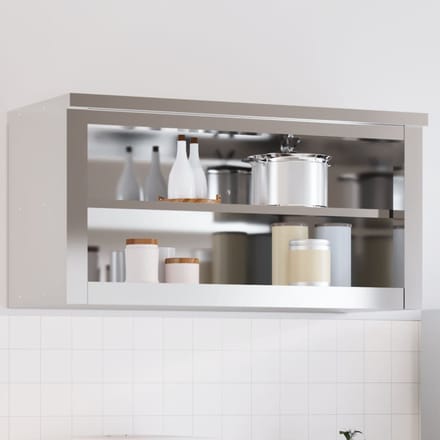 vidaXL - Keukenbovenkast - met - schap - roestvrij - staal